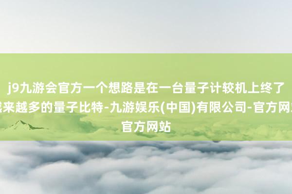 j9九游会官方一个想路是在一台量子计较机上终了越来越多的量子比特-九游娱乐(中国)有限公司-官方网站