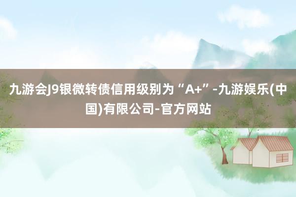 九游会J9银微转债信用级别为“A+”-九游娱乐(中国)有限公司-官方网站