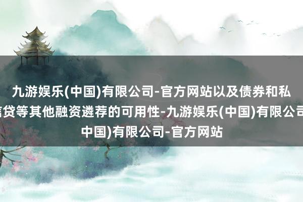 九游娱乐(中国)有限公司-官方网站以及债券和私东说念主信贷等其他融资遴荐的可用性-九游娱乐(中国)有限公司-官方网站