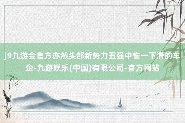 j9九游会官方亦然头部新势力五强中惟一下滑的车企-九游娱乐(中国)有限公司-官方网站